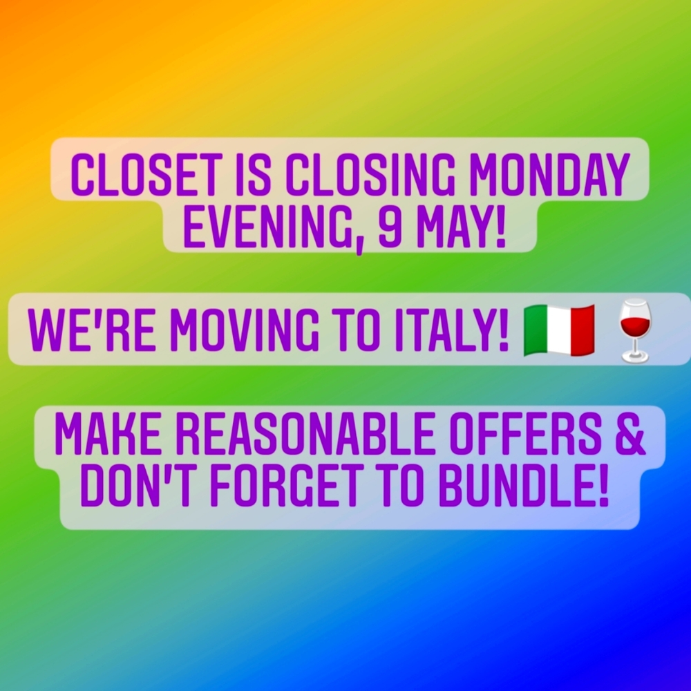 Closet Is Closing on Monday, May 9th!
